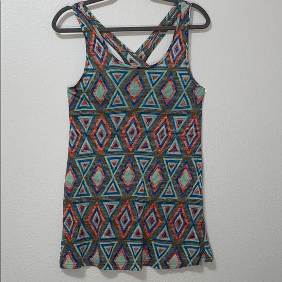 Rubbish Tribal Multi Color Print Tank Top - Picture 1 of 3